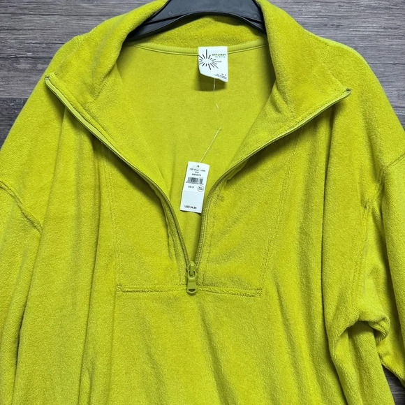Aerie Offline Yellow Half-Zip Sweater Sweatshirt Top - Picture 2 of 6